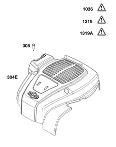 Blower Housing Group Diagram and Parts List for 09P70B-0284-H5 020000 - 09Z999 Briggs and Stratton Engine
